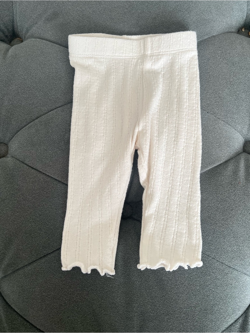 Little Co. by Lauren Conrad Cream Ribbed Knit Baby Leggings